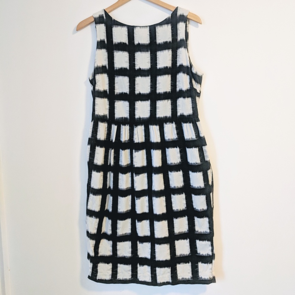 Black and Ivory Plaid Dress